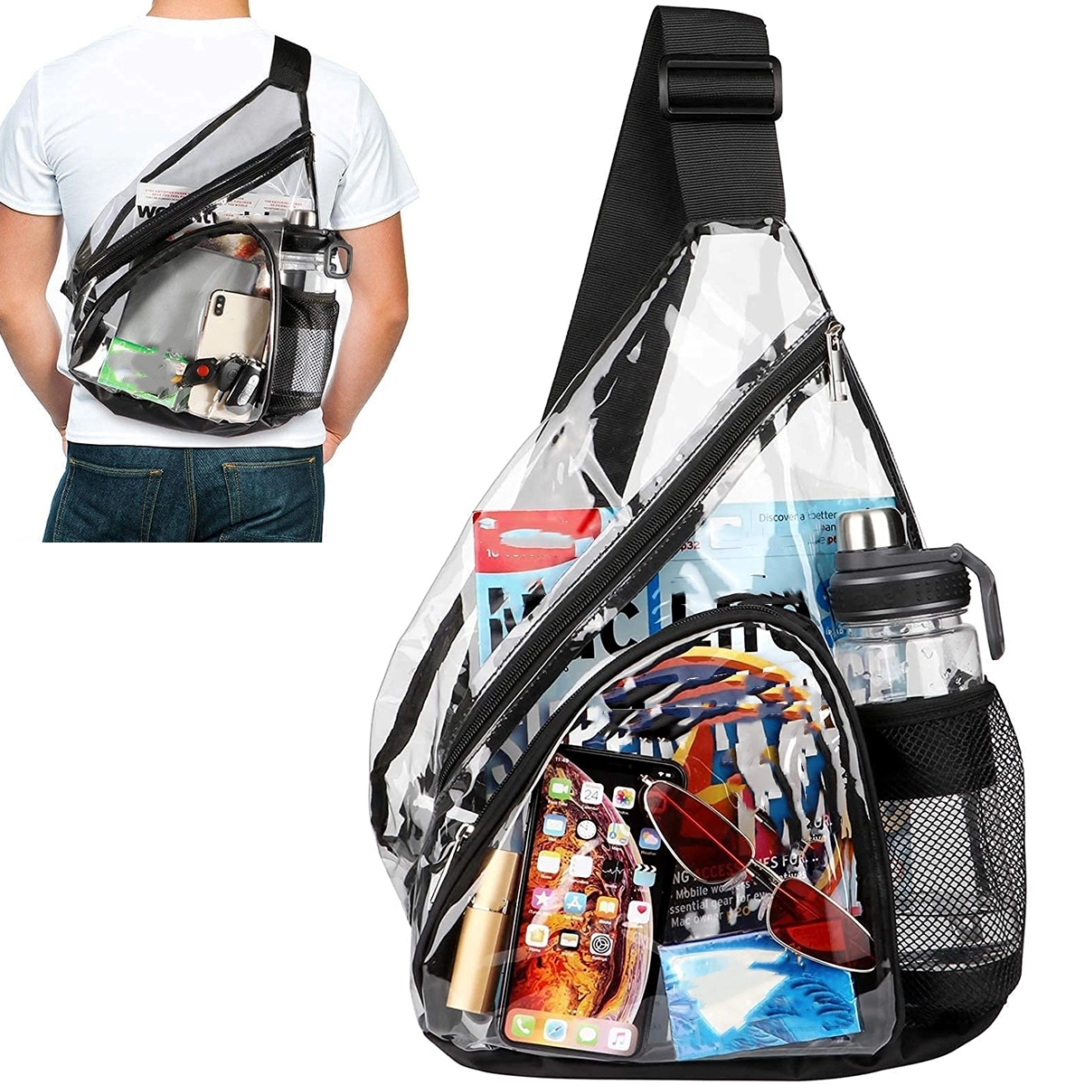 Clear Pvc Sling Bag 2