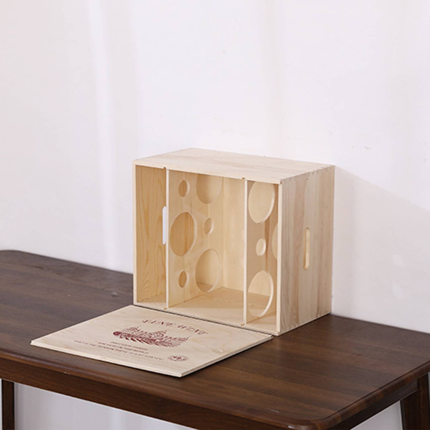 6-Bottle Wood Wine Box 3