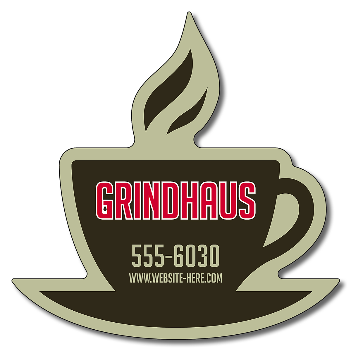 Magnet - Coffee Mug / Tea Cup / Hot Beverage Shape (3.5x3.5) 40 Mil Outdoor Safe 2