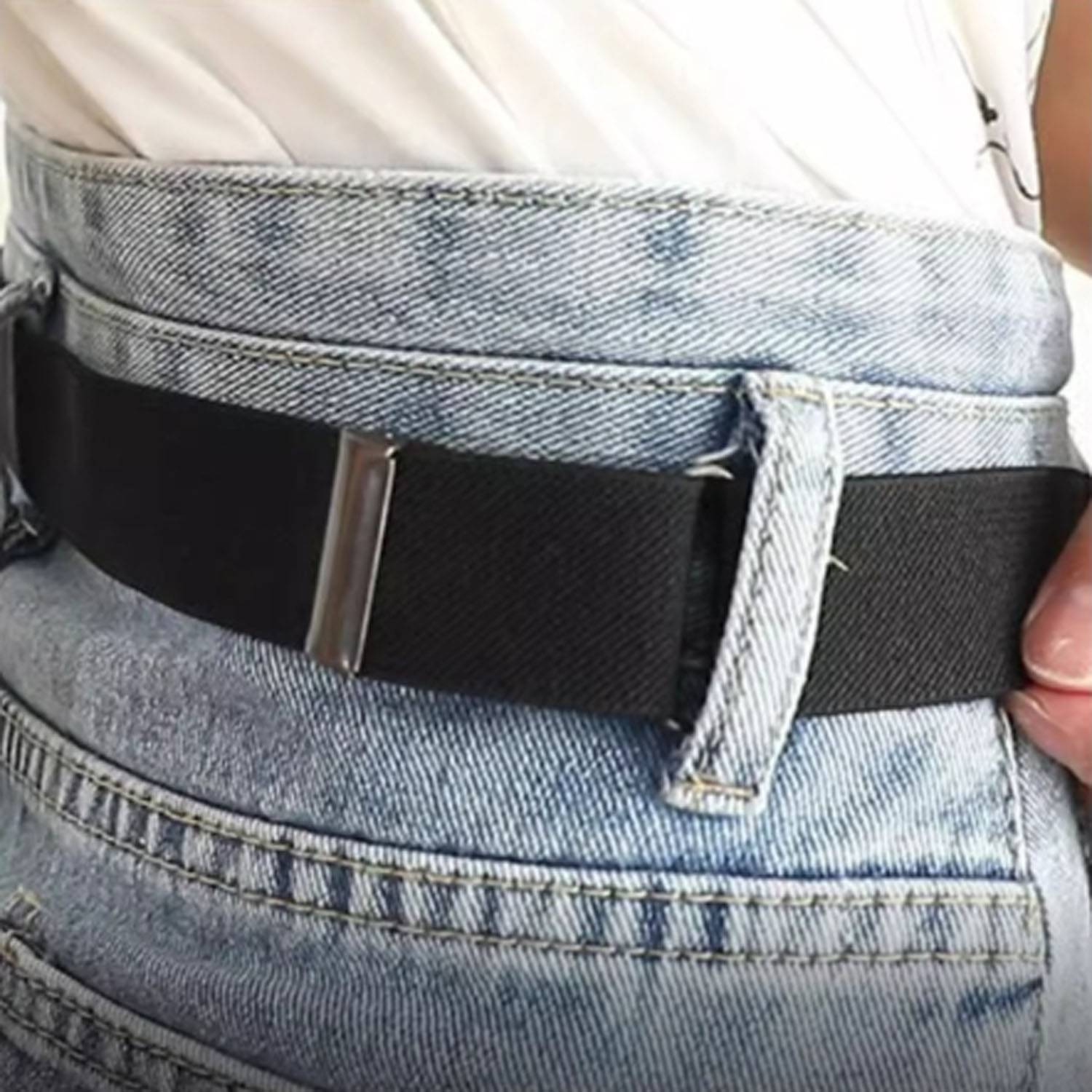 Women Adjustable Invisible PU Leather Belt 5