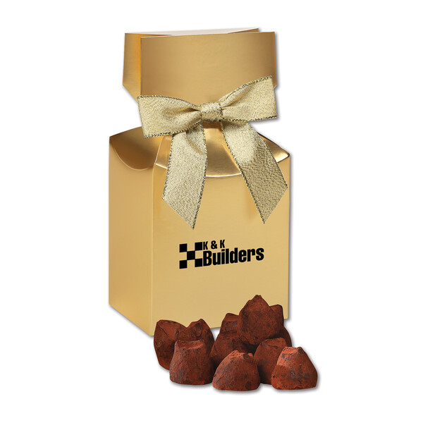Cocoa Dusted Truffles in Gold Premium Delights Gift Box