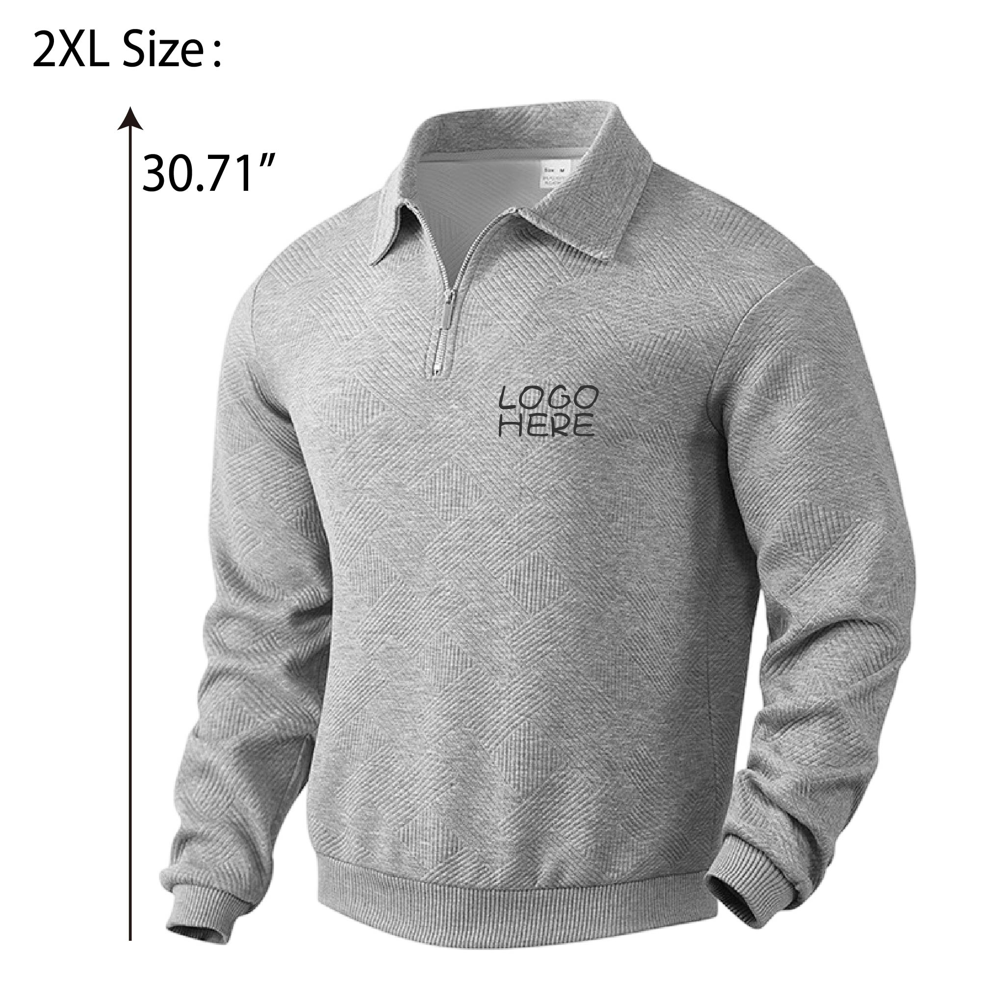 Knit Texture Sweatshirt Fashion Leisure Coat 2