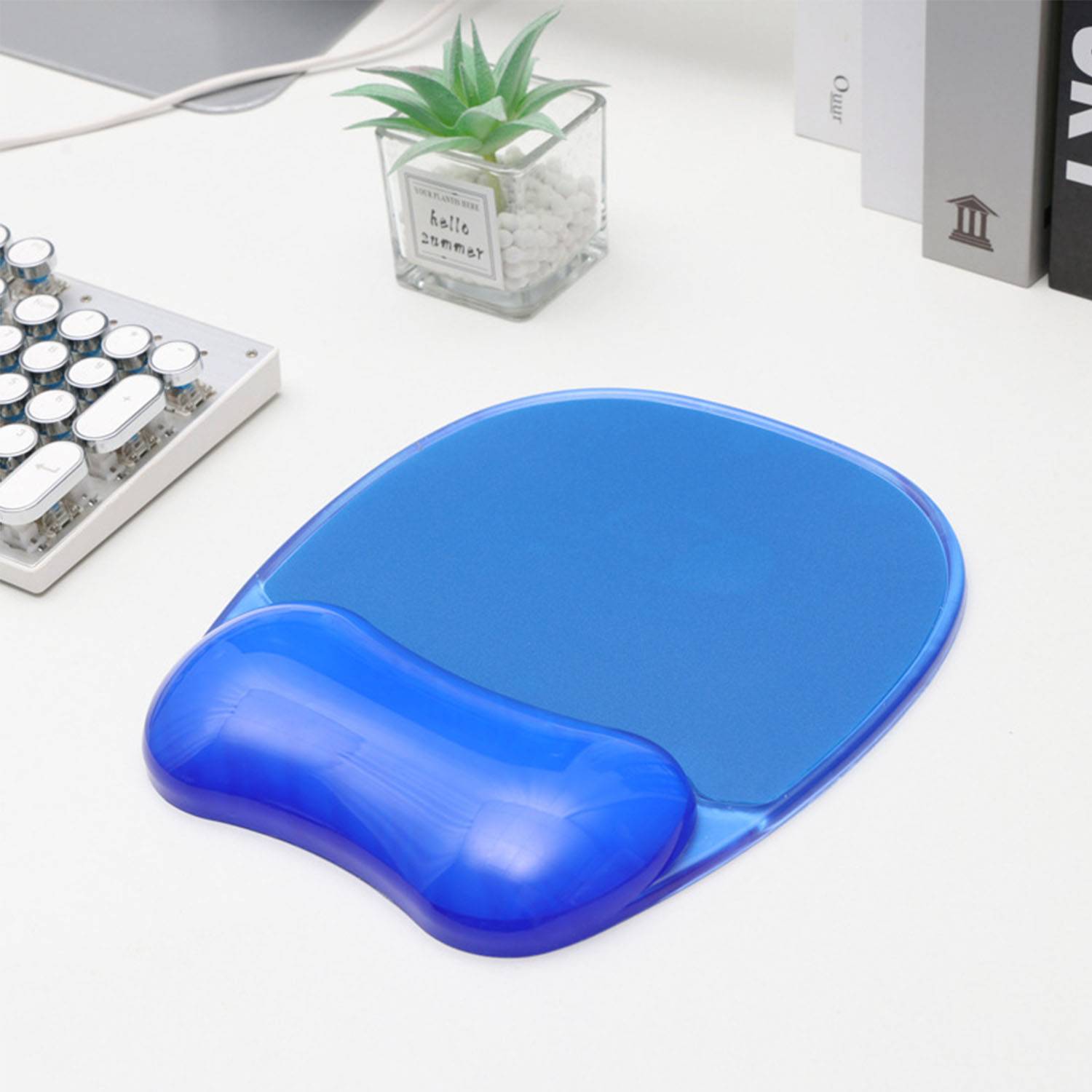 PU Leather Mouse Pad with Silicone Wrist Rest 2