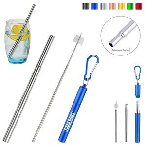 Innovative Telescope Metal Straw With Carabiner 28