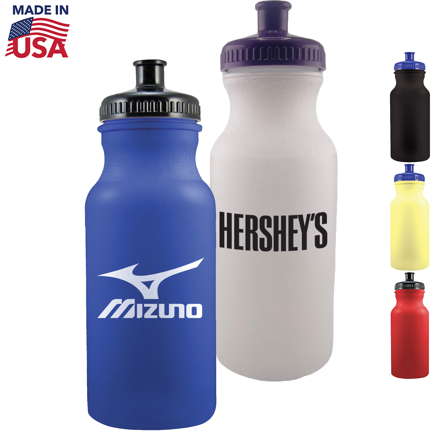 Colored Bike Bottle USA made 20 oz with push spout 3