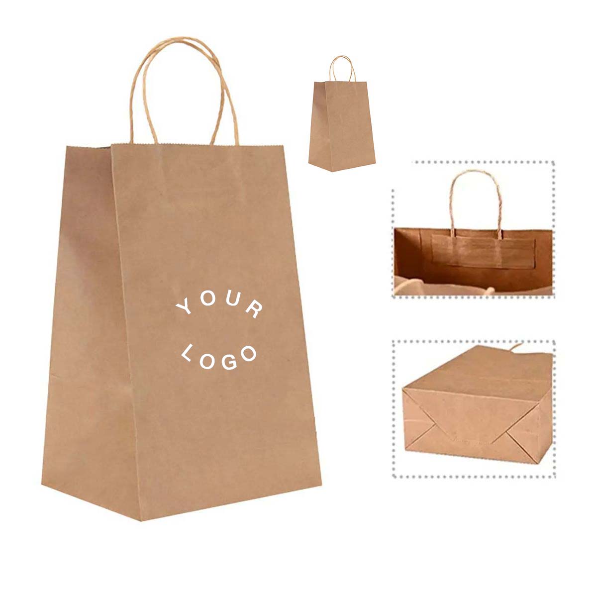 Biodegradable Kraft Tote Paper Shopping Bag 2