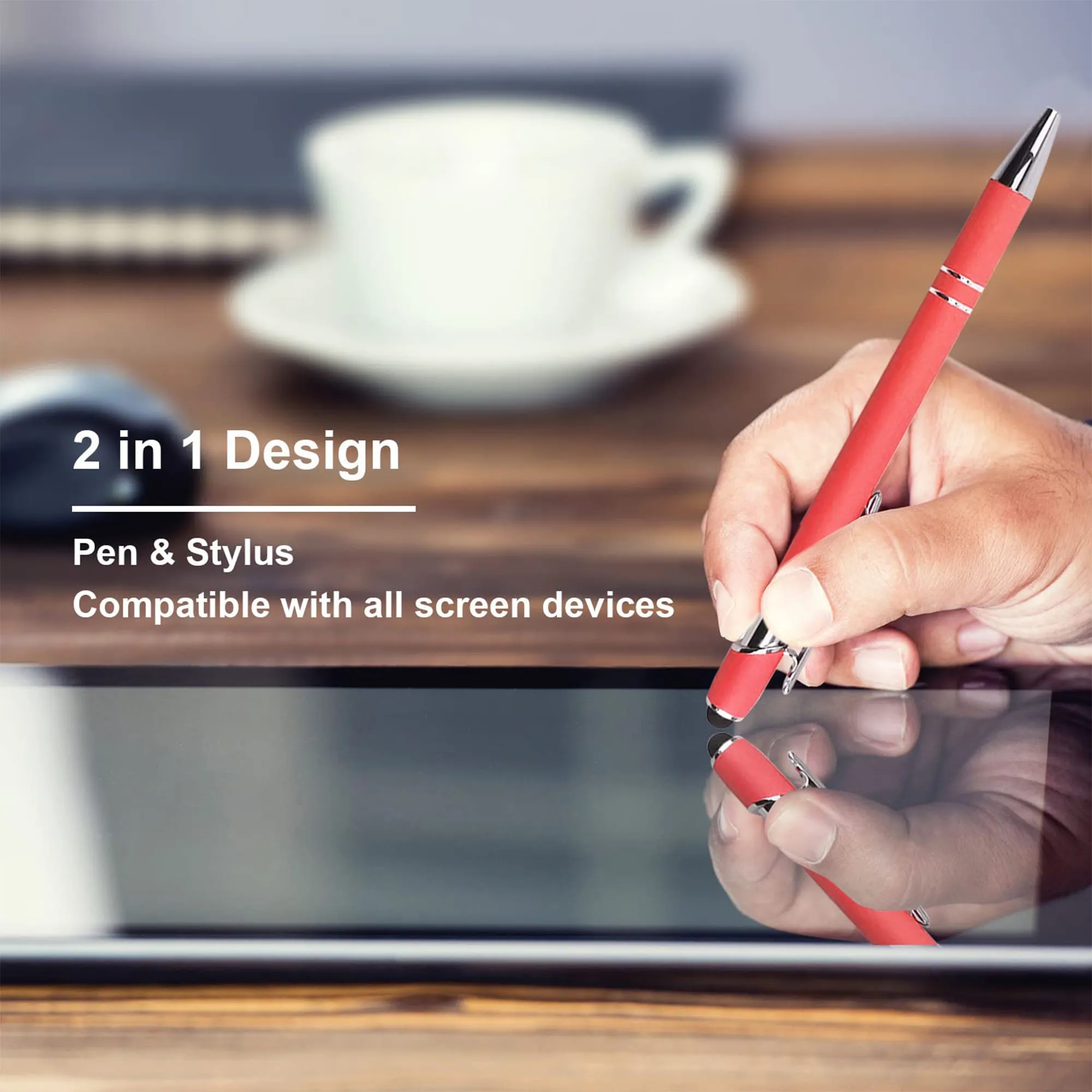 Customizable Aluminum Stylus Ballpoint Pen - 5.5" 5