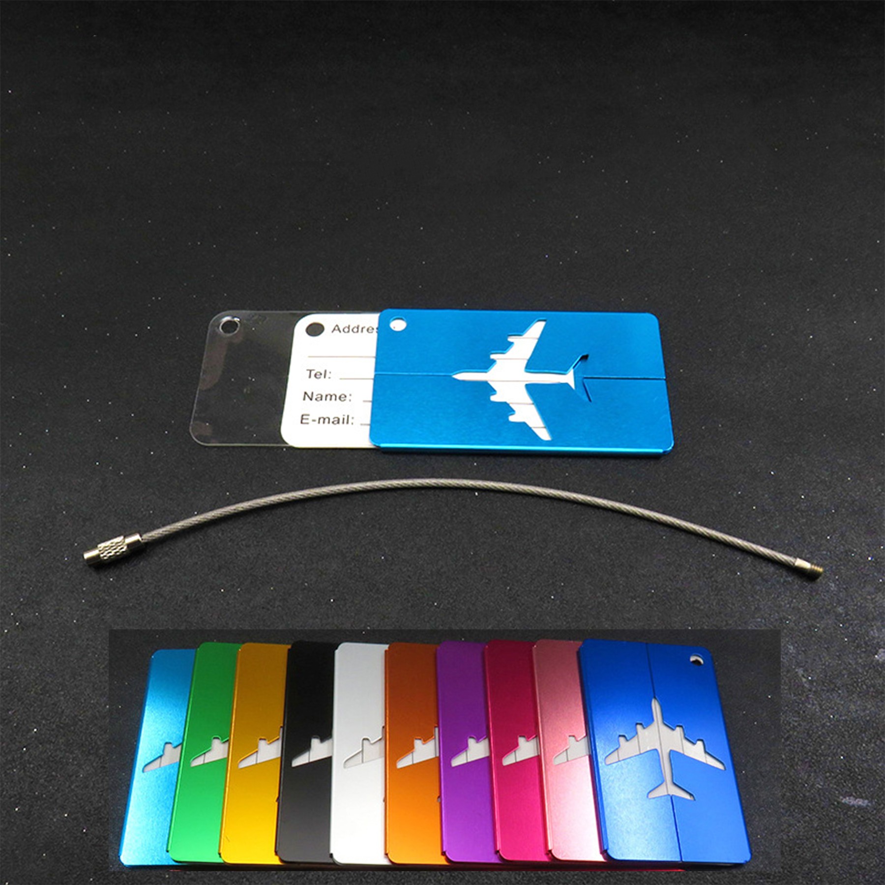 Airplane Styling Aluminum Luggage Tag Baggage Tag 2