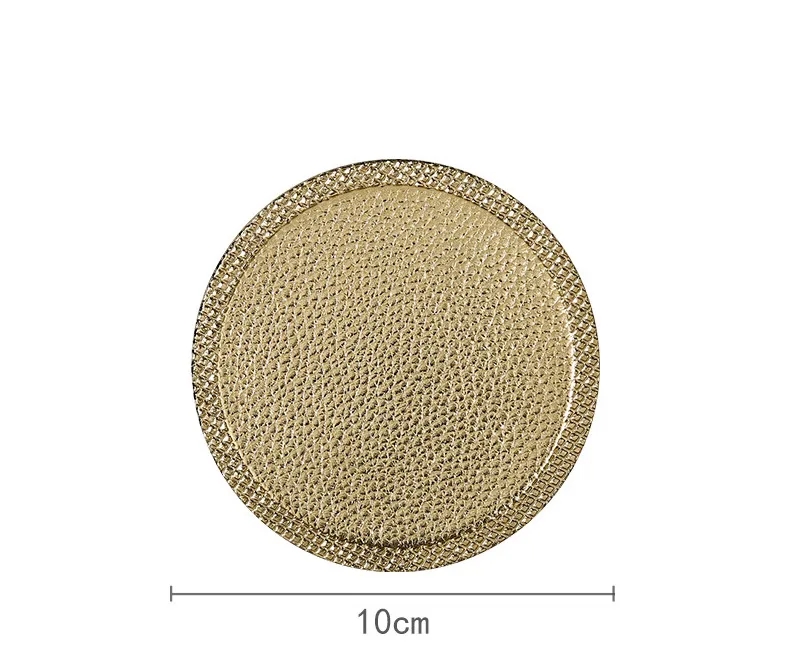Leather Round 10CM Coaster 2