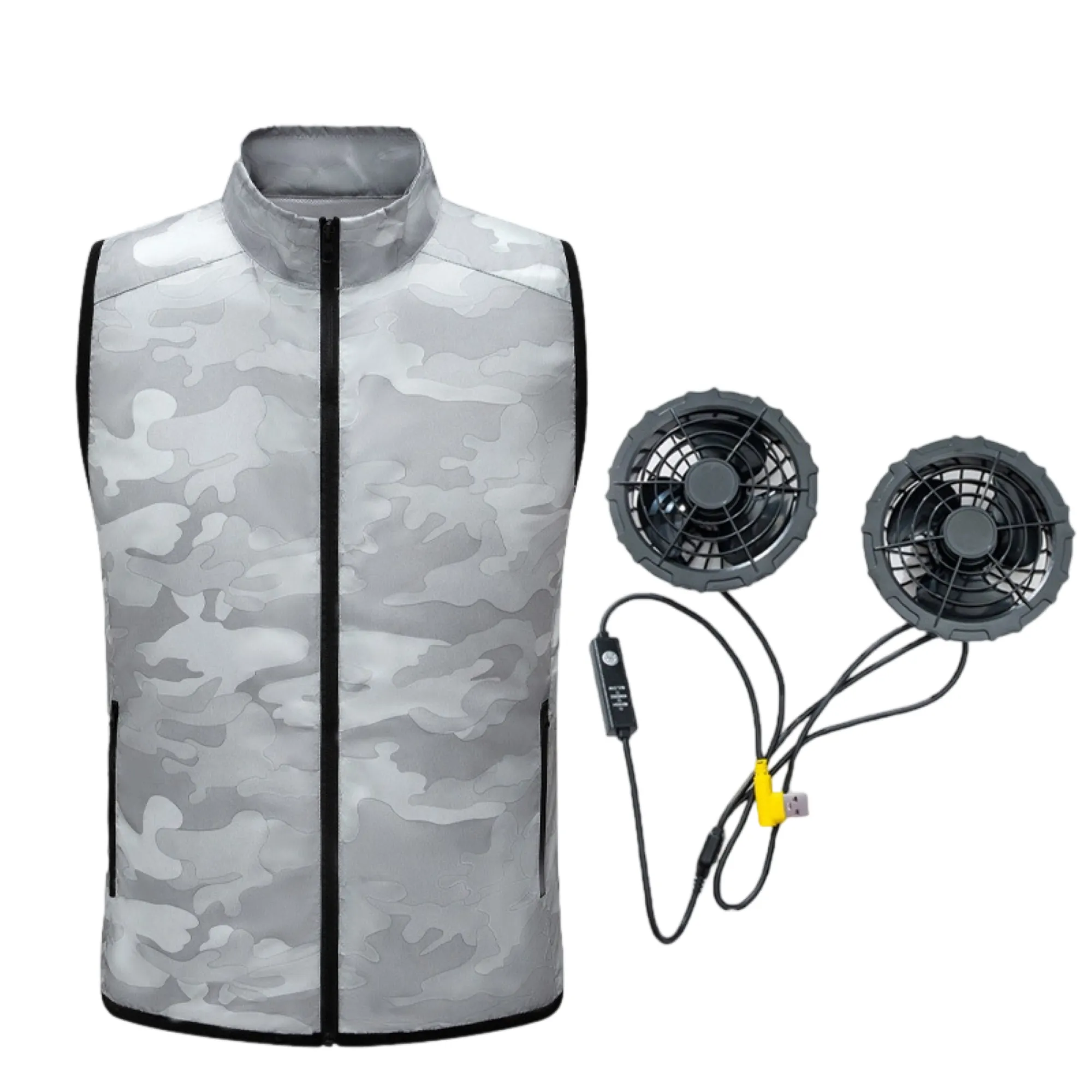 Camouflage Vest with Built-in Fan 4