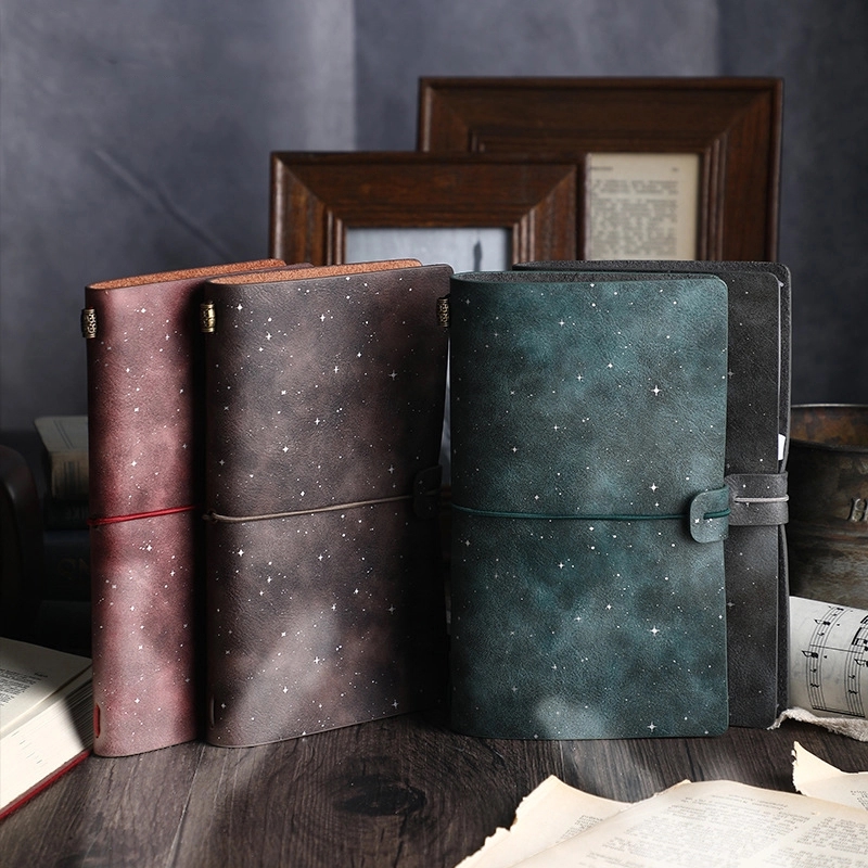 PU Leather Starry Business Travel Journal Pocket Notebook 8