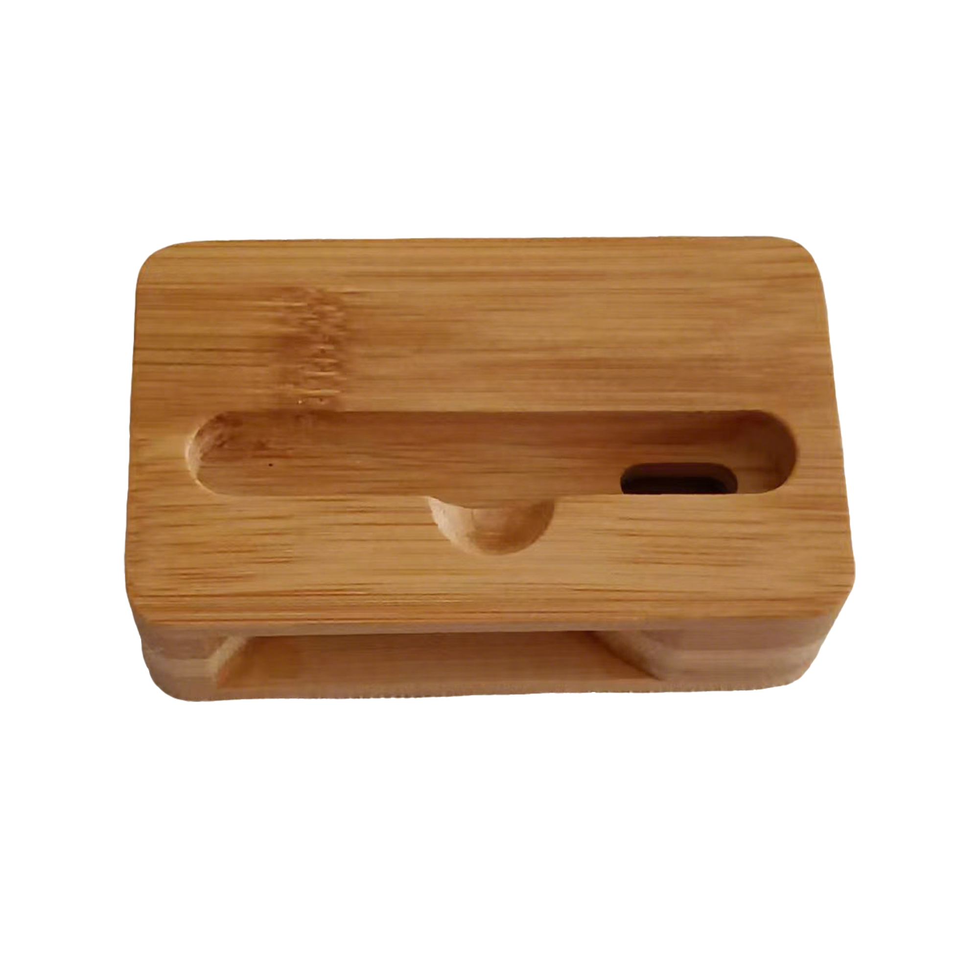Bamboo Passive Sound Amplifier Phone Stand 4" Length X 2.4" Width X 1.2" Height 4