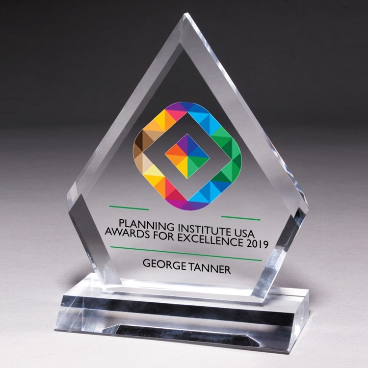 Multi-Faceted Acrylic Award - 53/4" x 7 1/2" - Laser Engraved 4