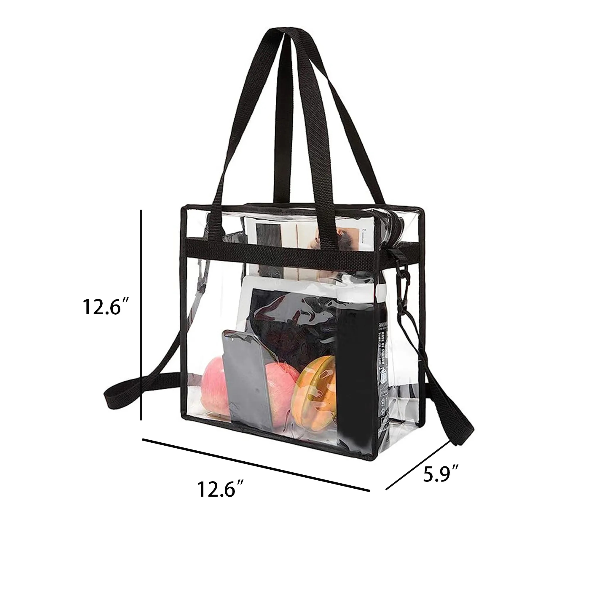 Pvc Stadium Transparent Tote Crossbody Bag 2