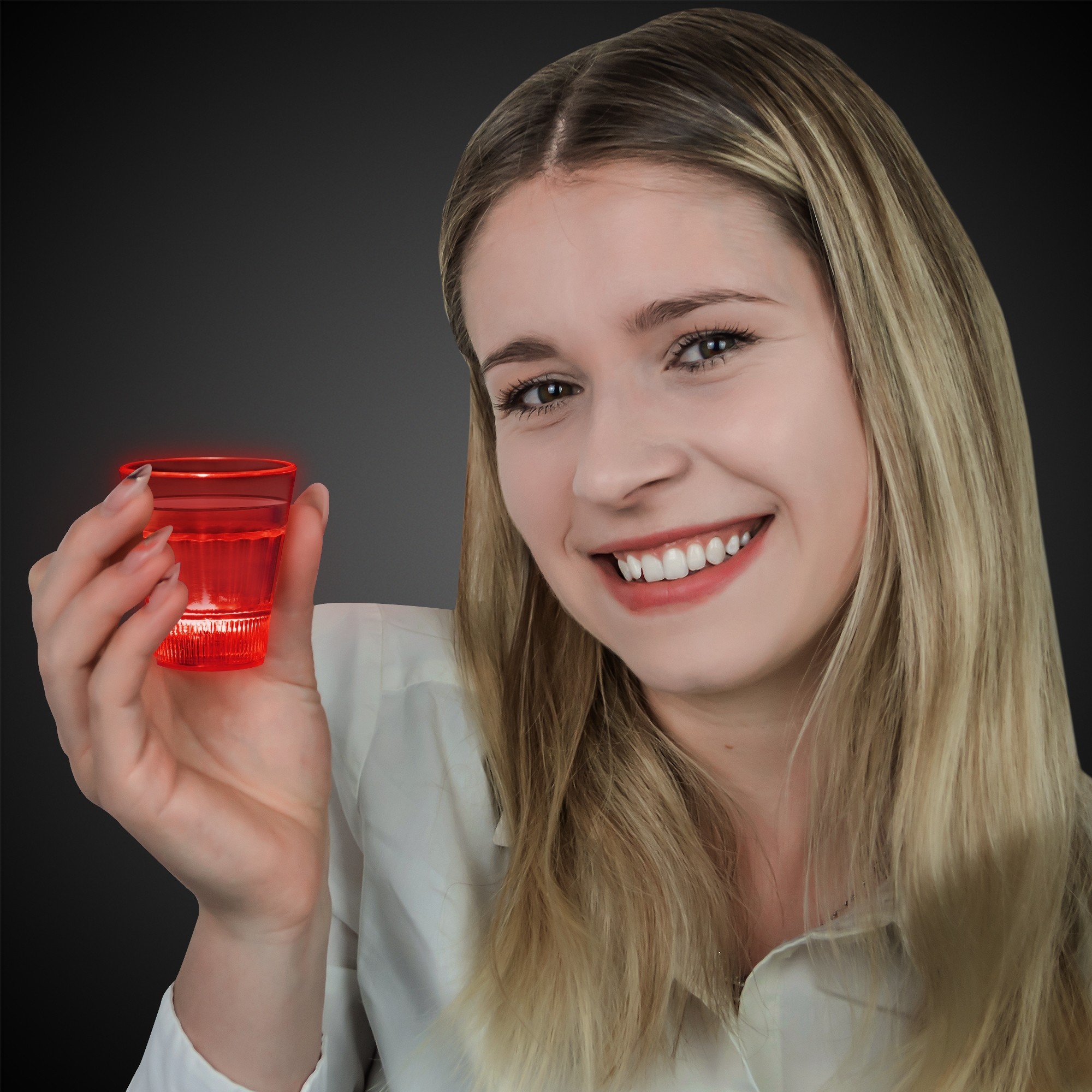 Light Up Red Shot Glass(Pad Print) 2