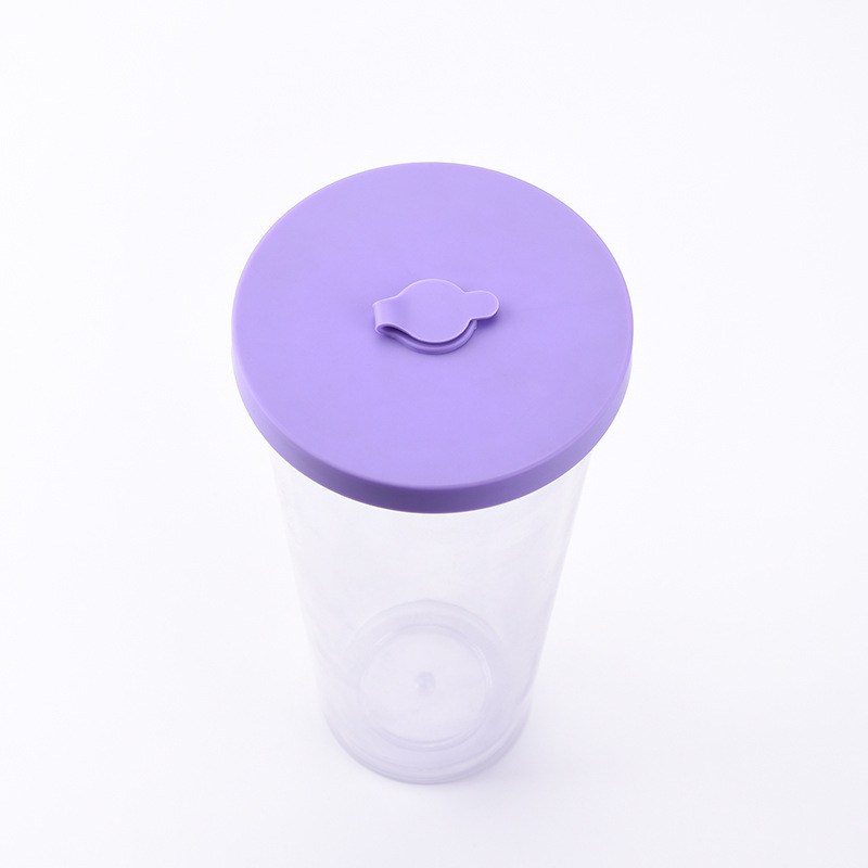 Double Layer Plastic Large Hole Straw Cup 7