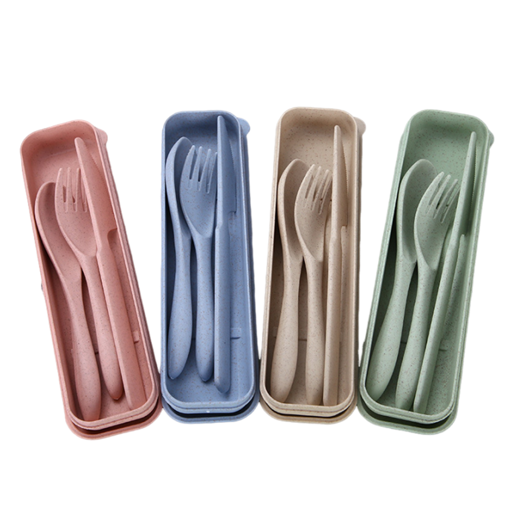 Portable Wheat Straw Cutlery Set 4