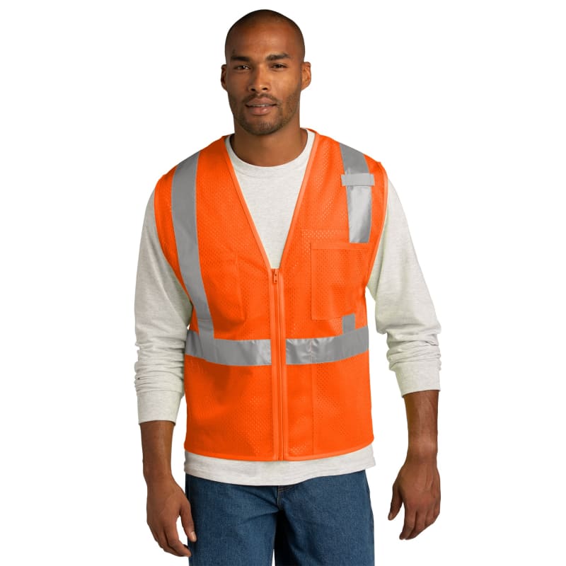 CornerStone ANSI 107 Class 2 Mesh Zippered Vest. 2