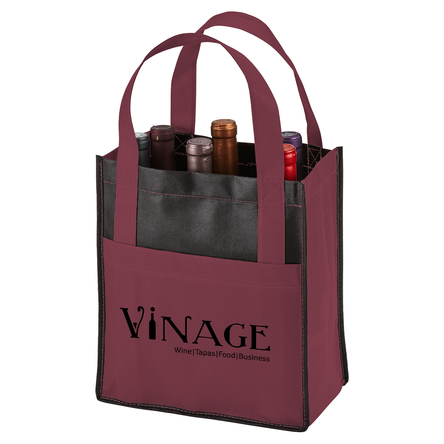 Toscana Six Bottle Non-Woven Wine Tote Bag 5