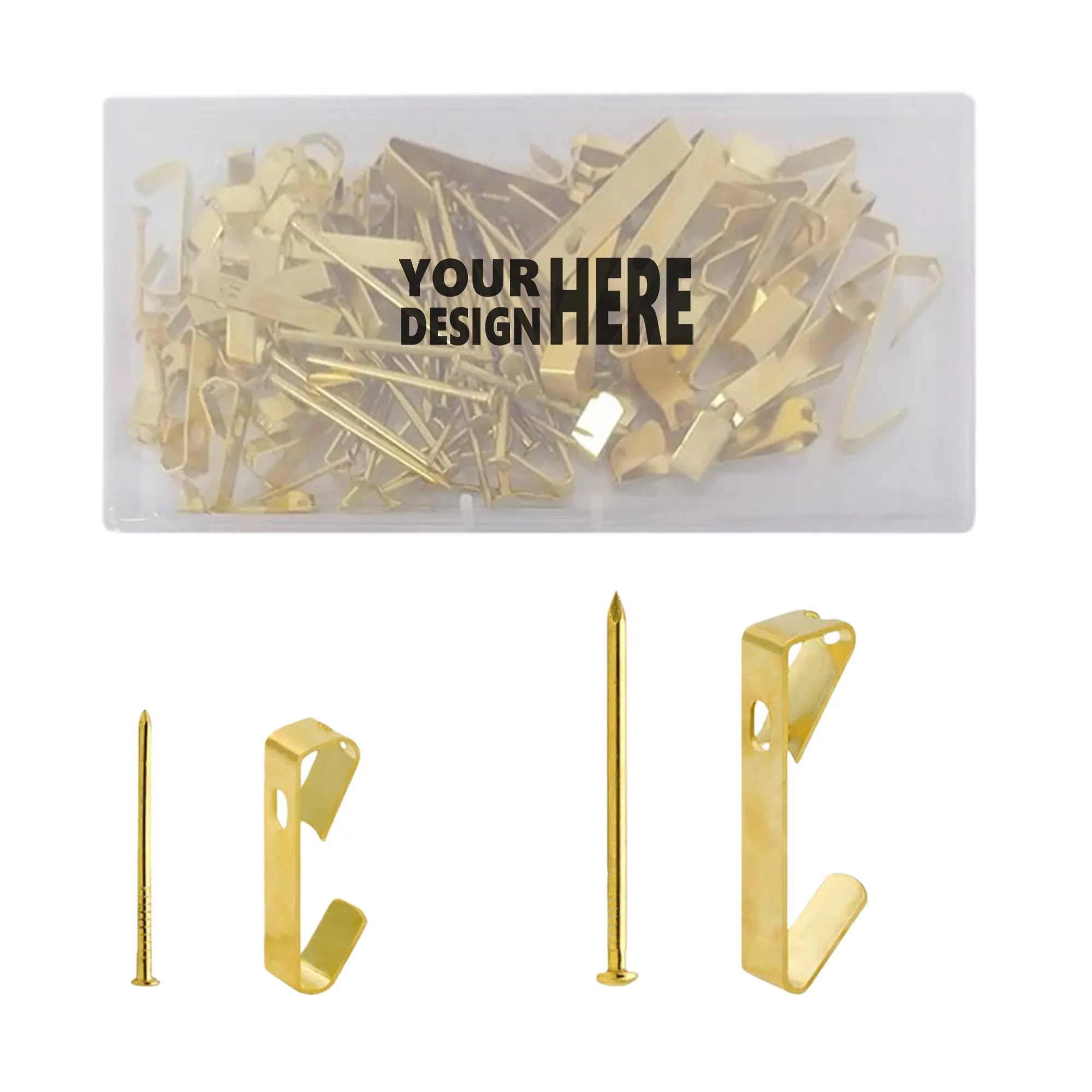 100-Pack Adhesive Wall Hooks