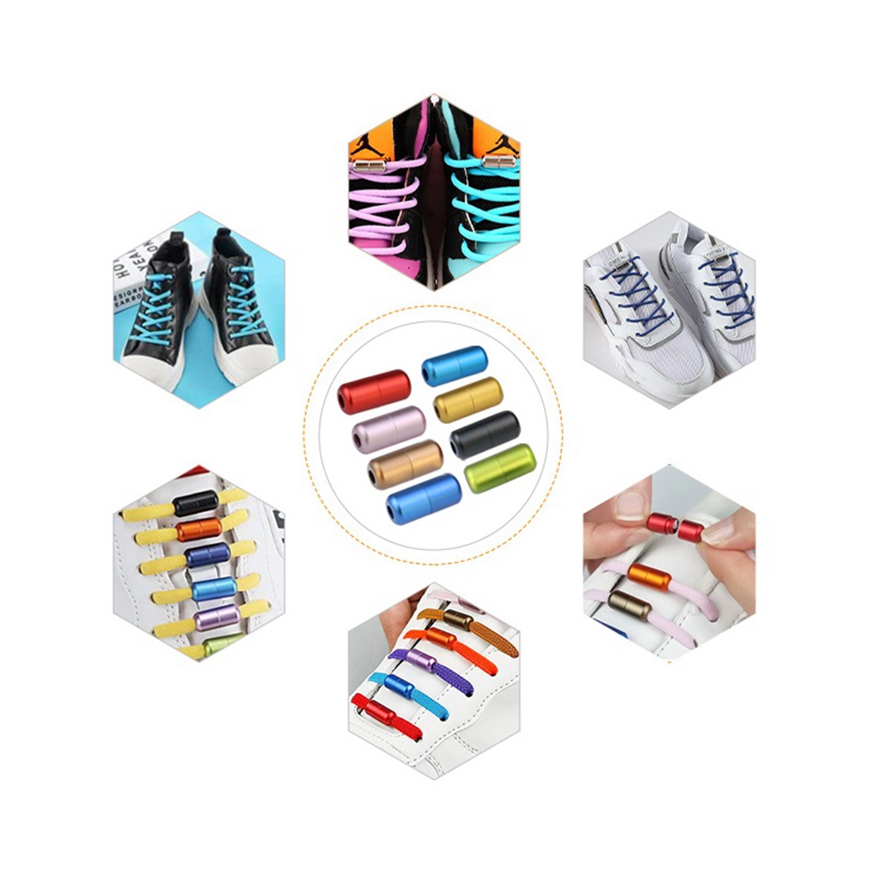 Metal Capsules shaped Shoelace Dubrae 4