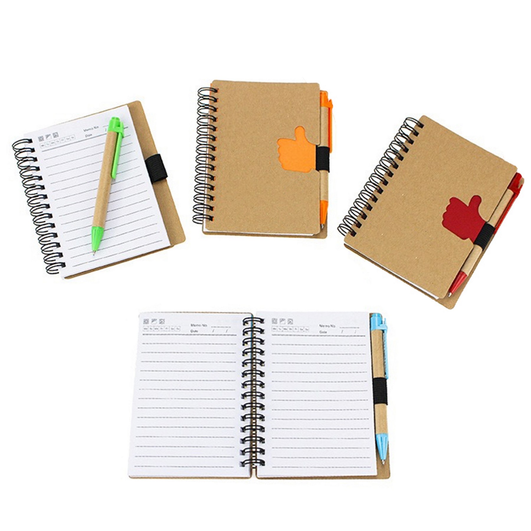 Thumb Up Eco Spiral Notebook W/Pen 3