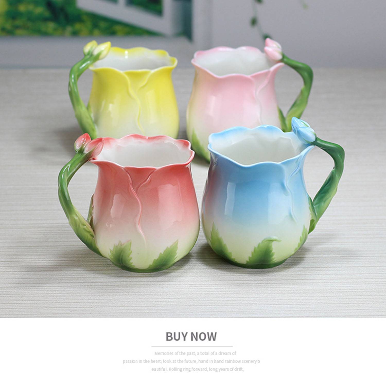 Creative Rose ceramic mug 5