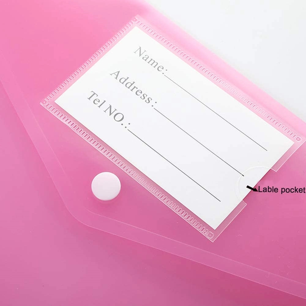 Transparent A4 File Envelopes with Snap Closure 6