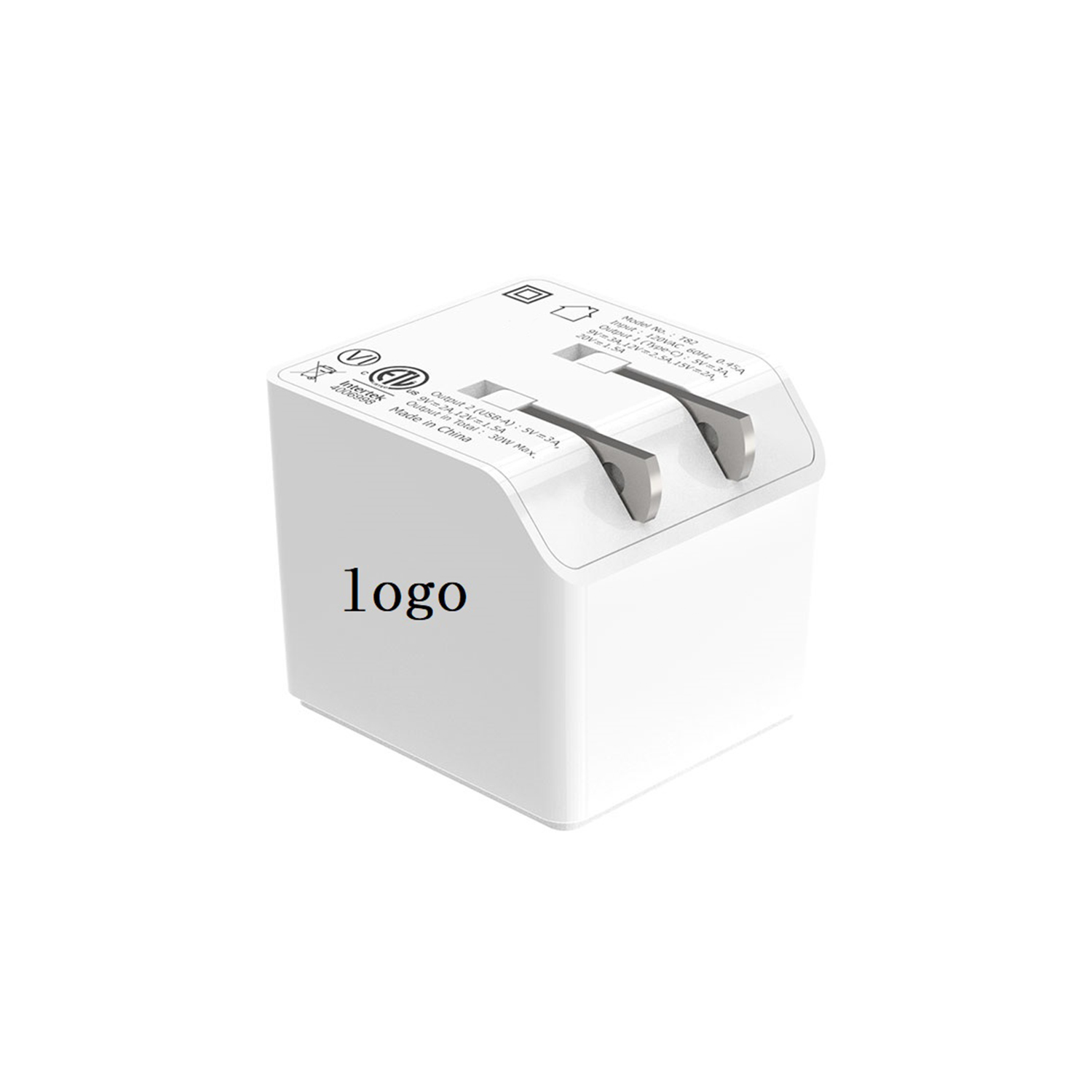 Dual Port Foldable Plug Quick Charger - PD 30W + QC3.0 8