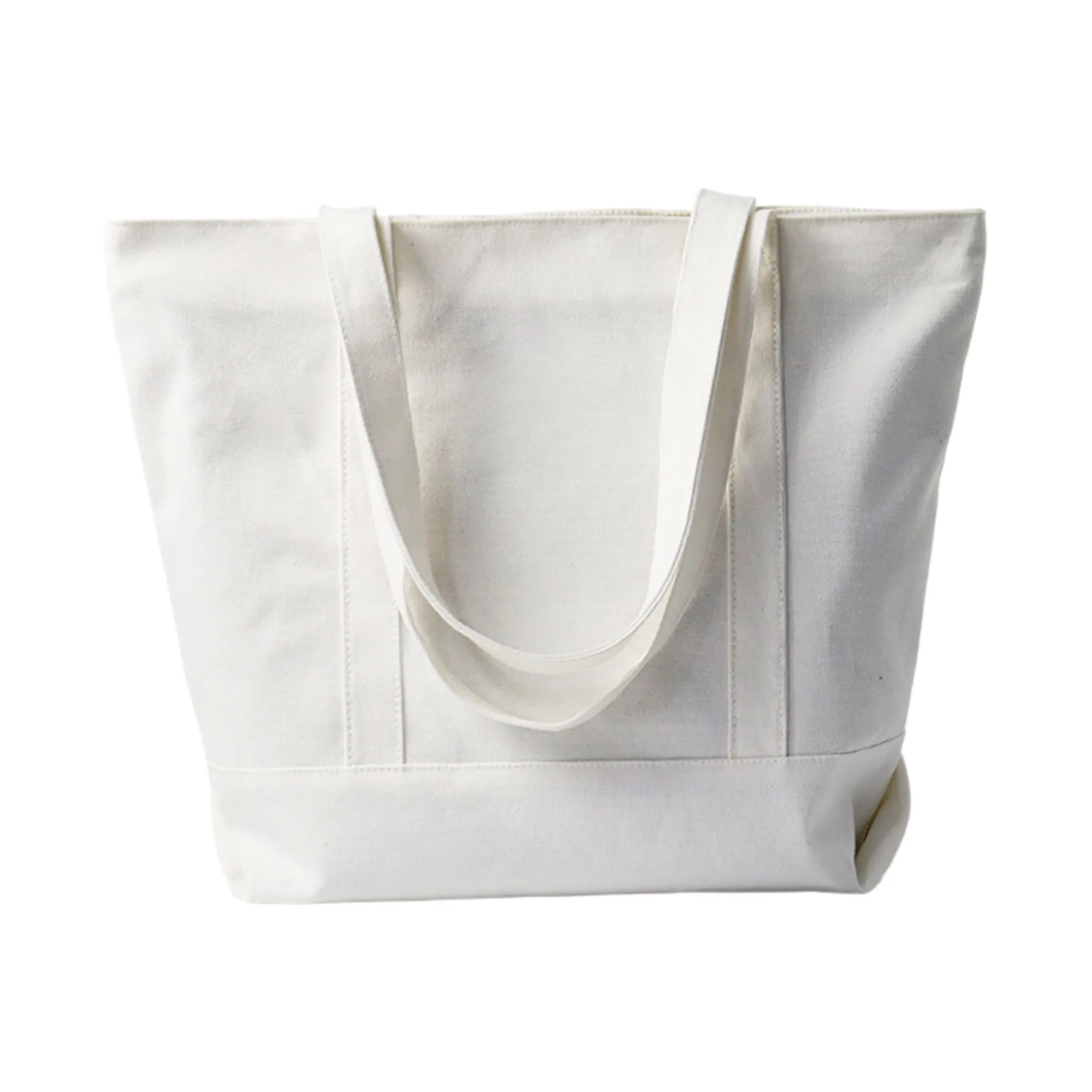 Large Capacity Travel Canvas Tote With Zipper And Inner Lini 1