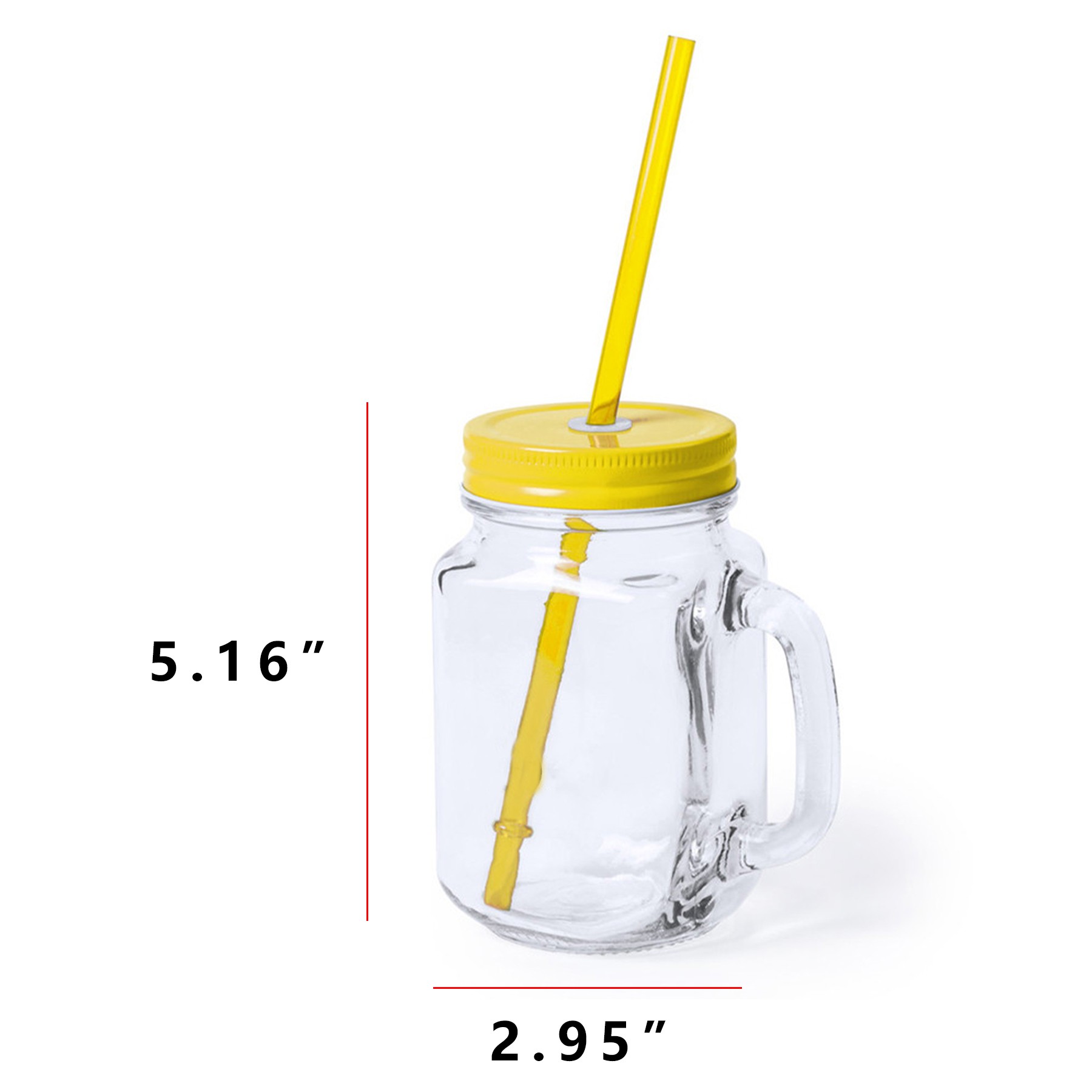 Mason Jars W/Cover And Straw 9