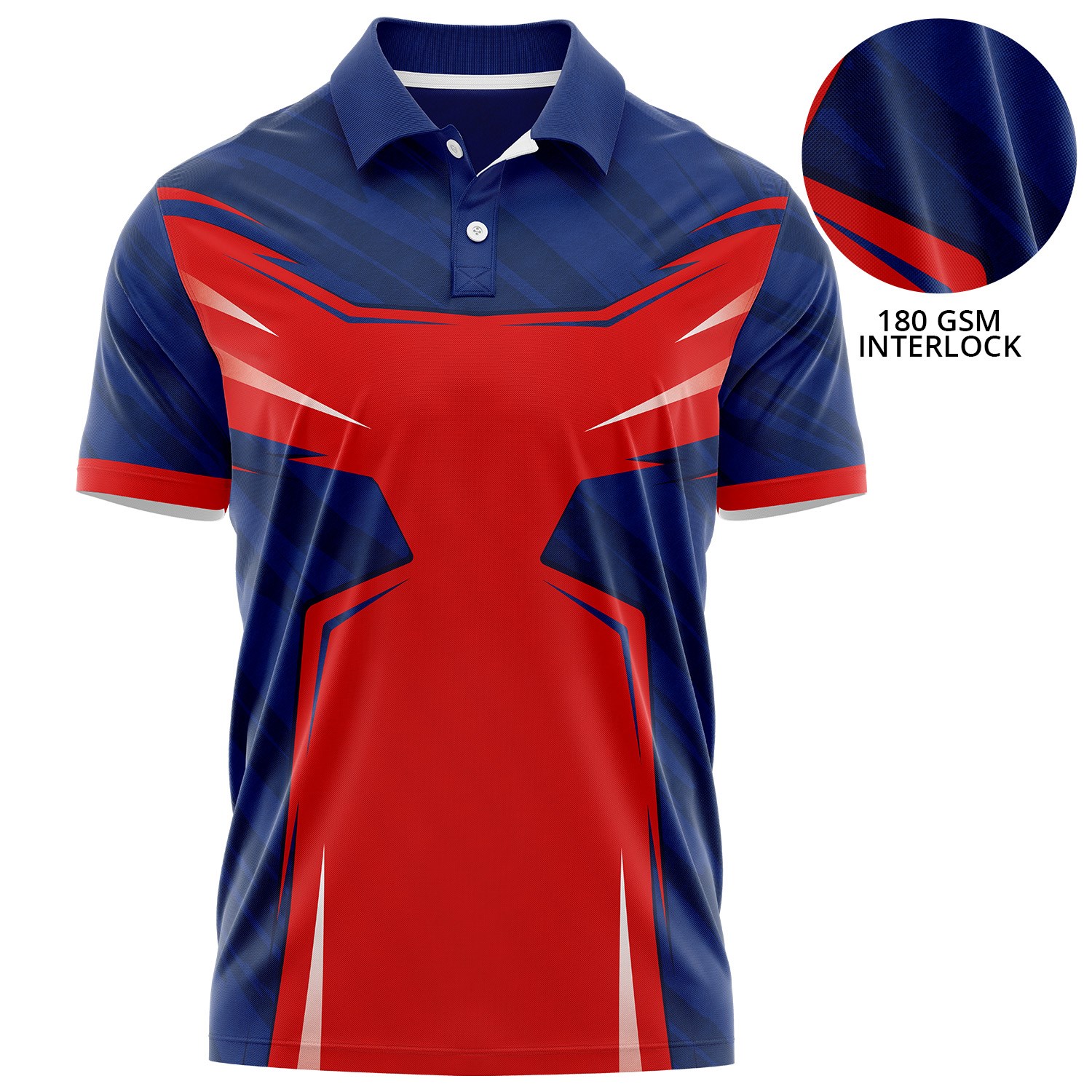 Unisex 180 GSM Poly Interlock Sublimation Short Sleeve Polo Shirts 1