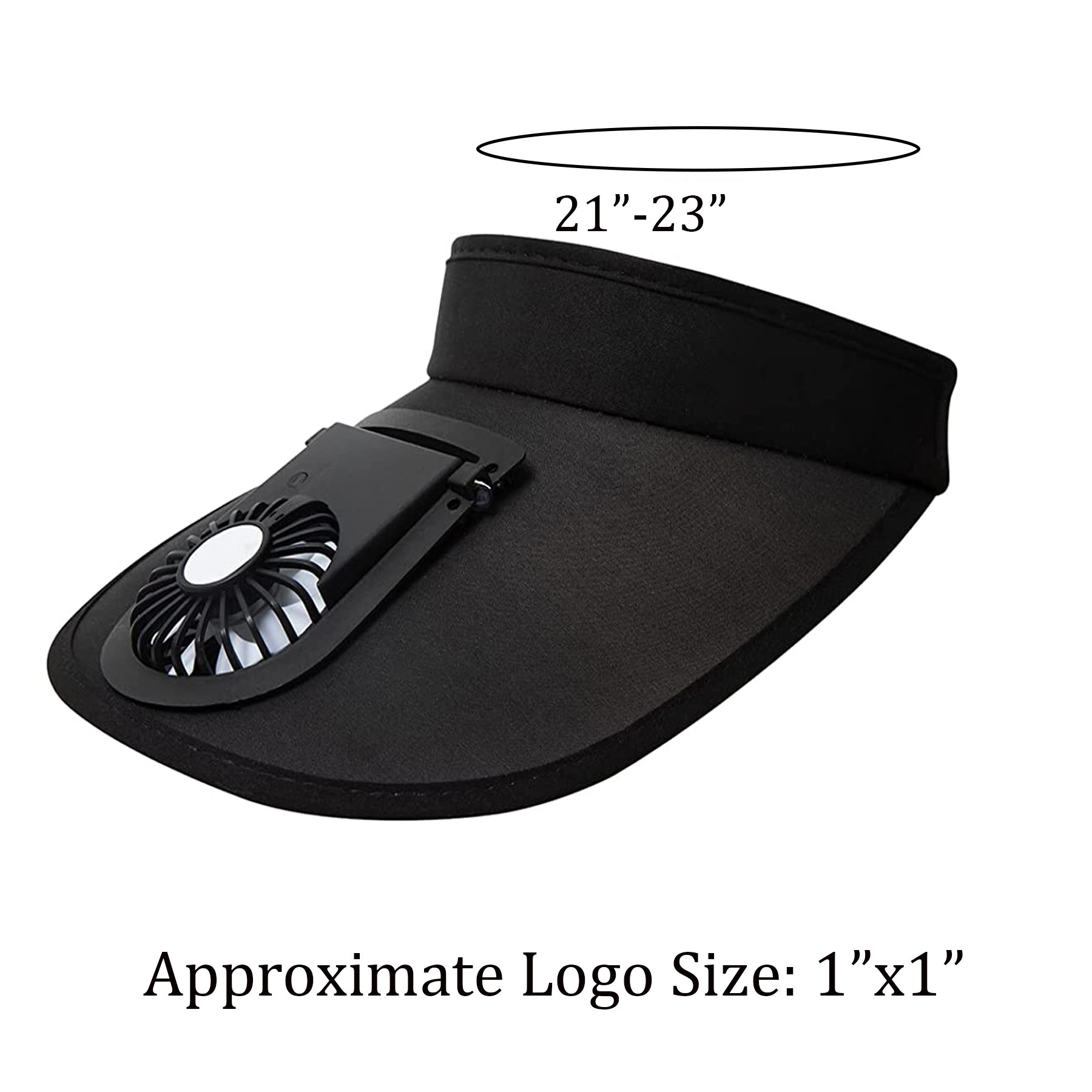 Sun Visor Hat With Fan 2