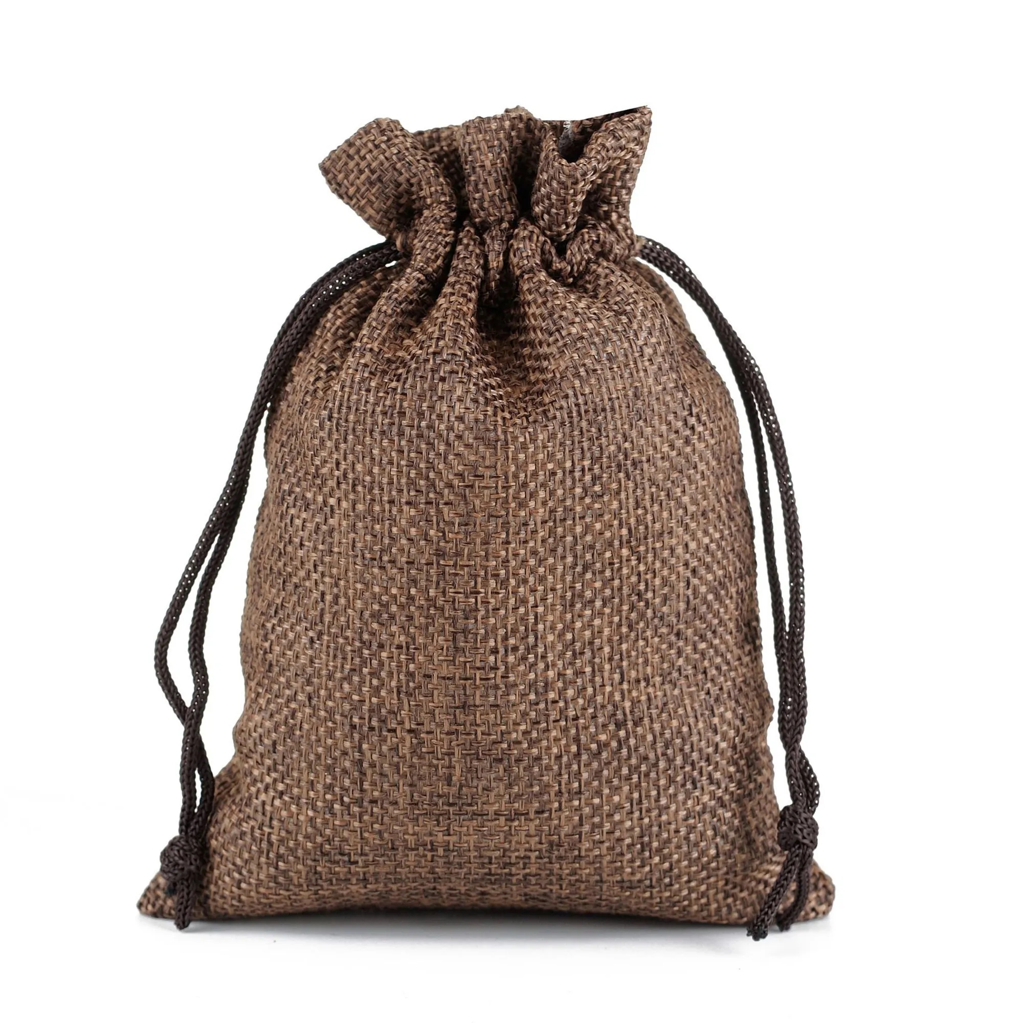 Burlap Drawstring Gift Bags 4