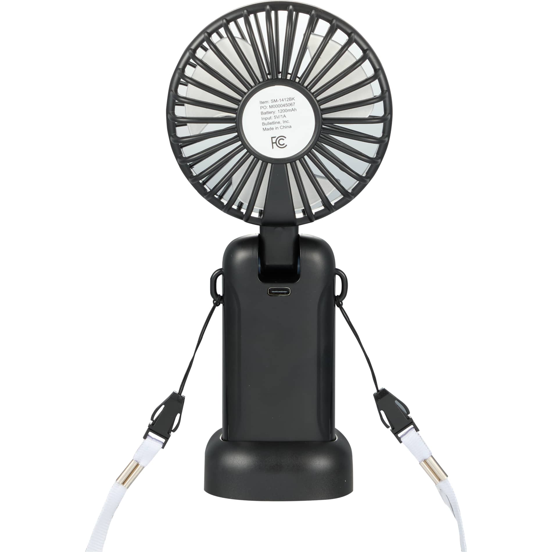 Rechargeable 100% RABS Personal LED Fan 175