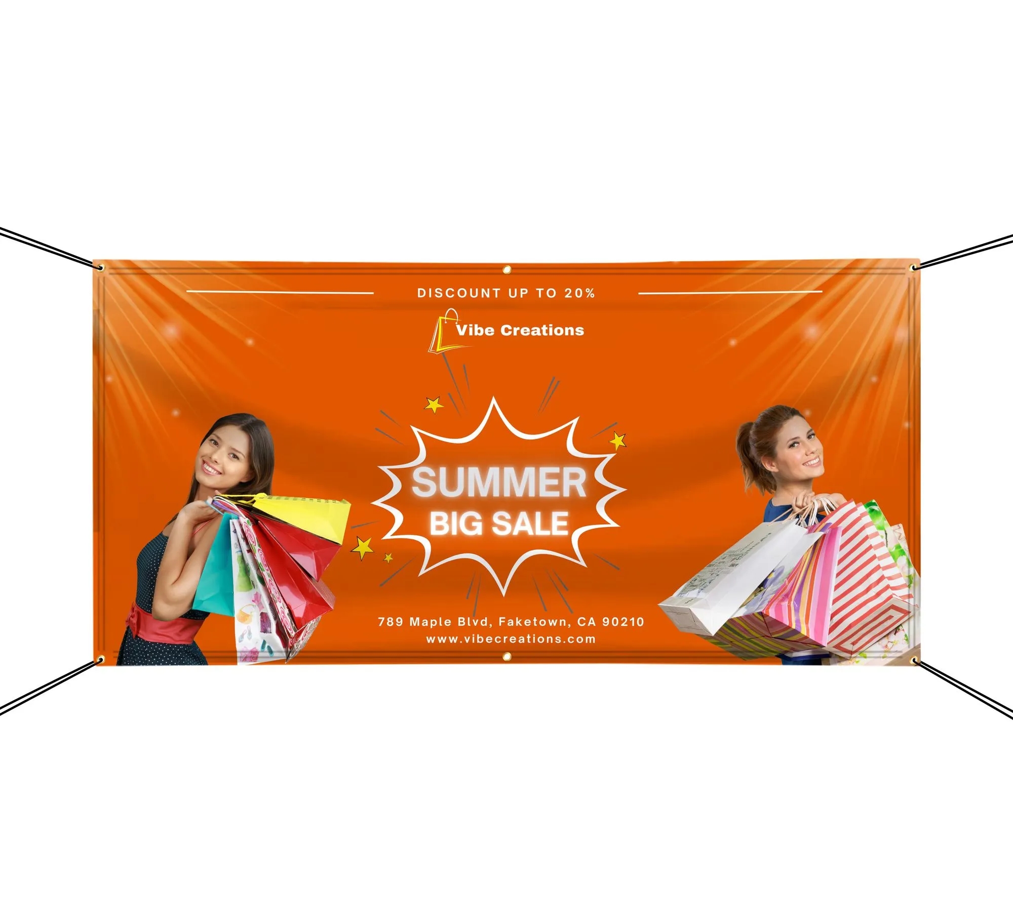 Ultra Premium Vinyl Banners (1'x1') Left & Right Pole Pocket 4