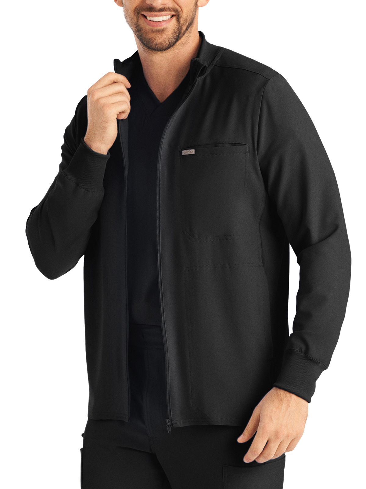 Landau - Forward - Men's Three-Pocket Mock-Neck Zip-Front Jacket