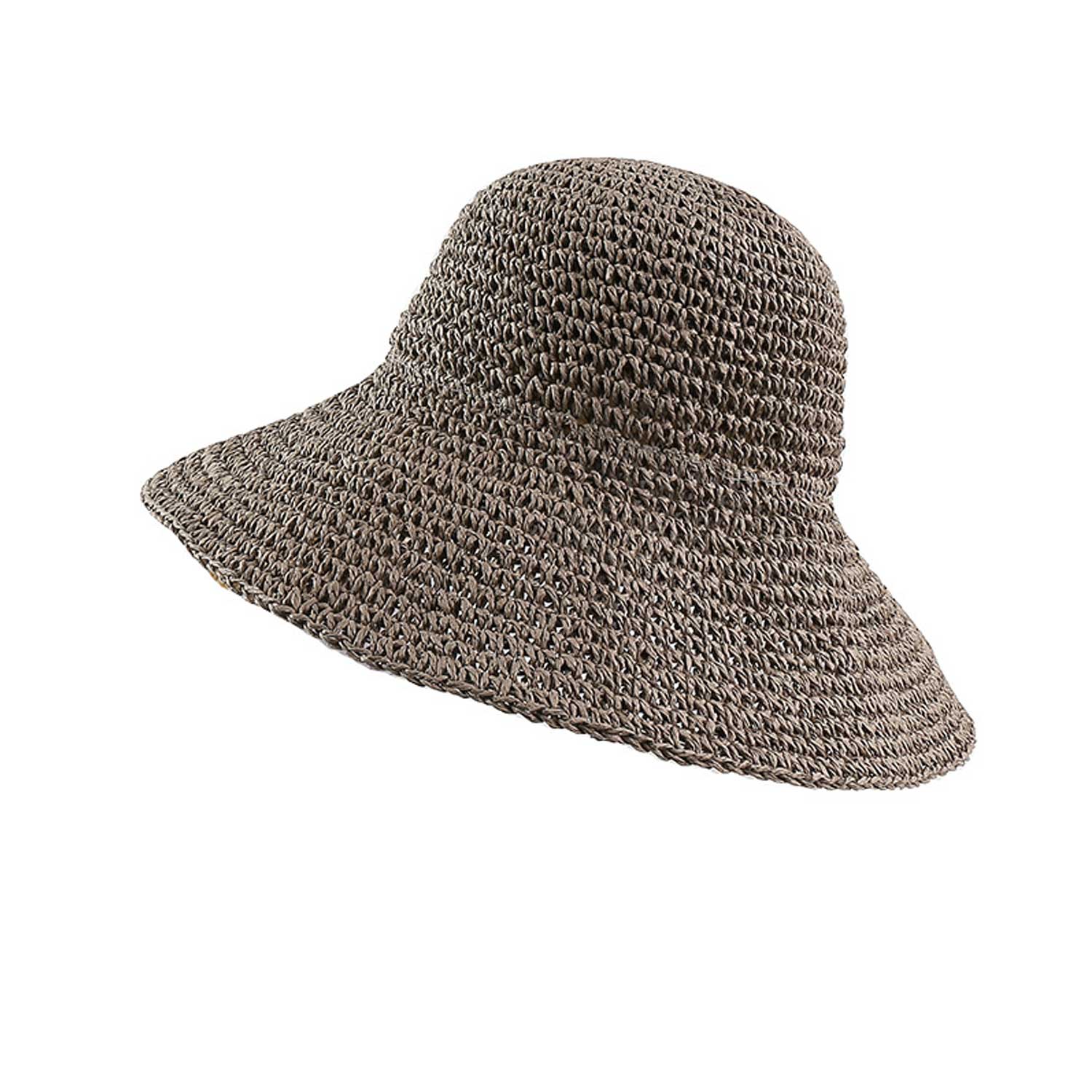 Wide Brim Crochet Foldable Fisherman Vacation Hat for Women 3