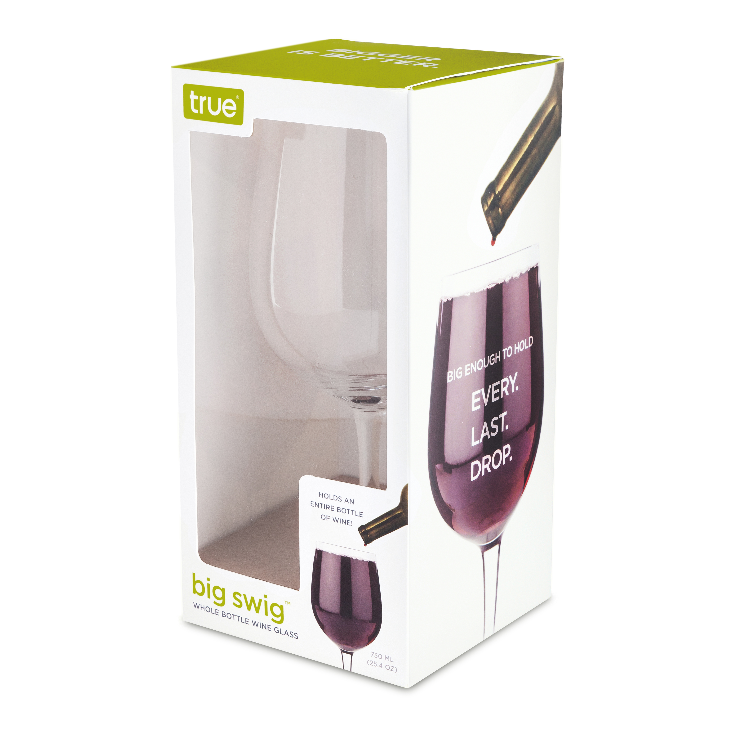 True® Big Swig: Full Bottle Wine Glass 5