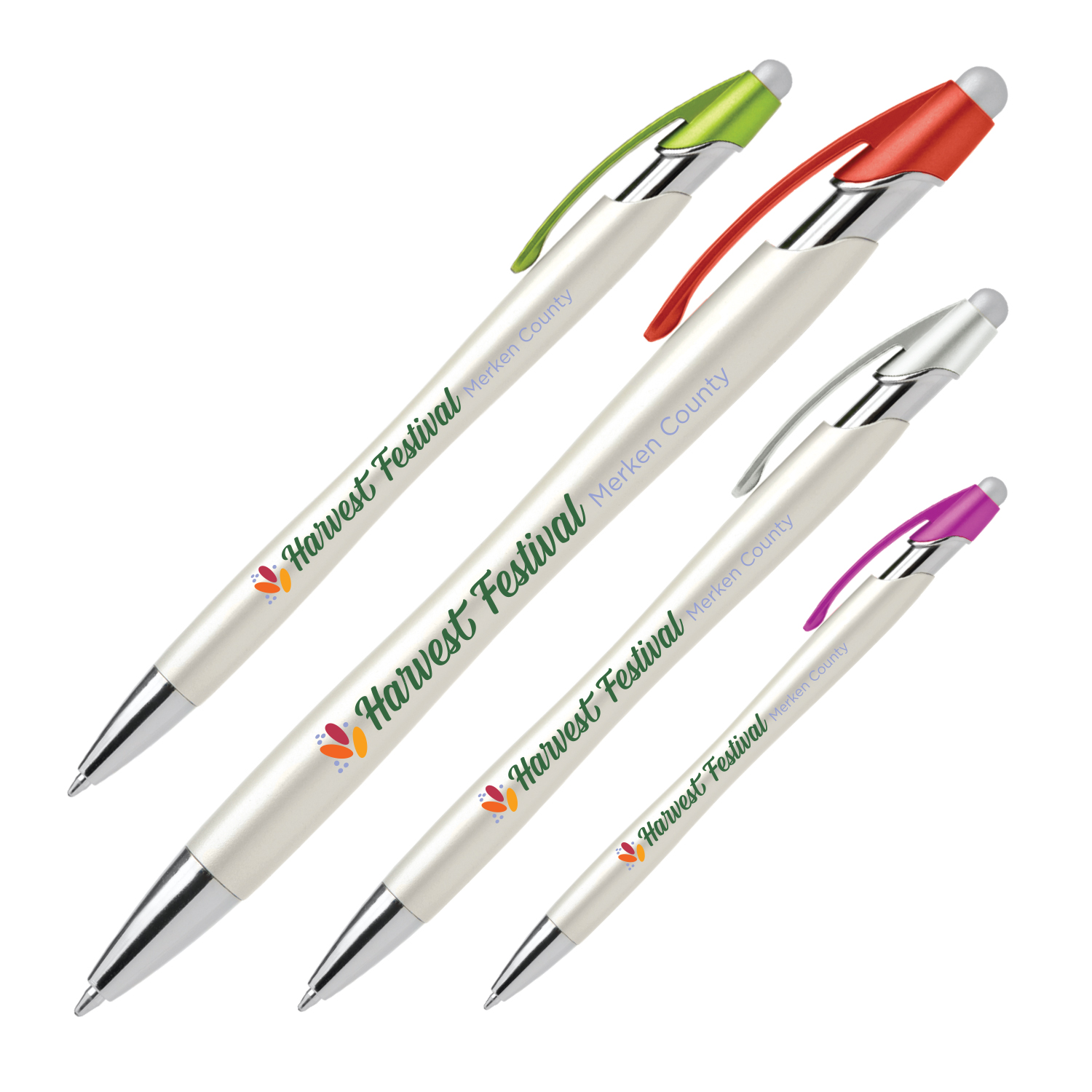 Nimbus Pearl Plastic Pen with Stylus (Full Color Imprint) 6