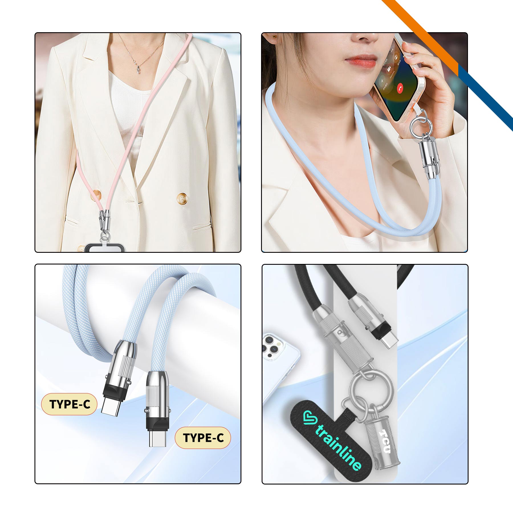 Zap Phone Tether Lanyard Fast Charging Cable 20
