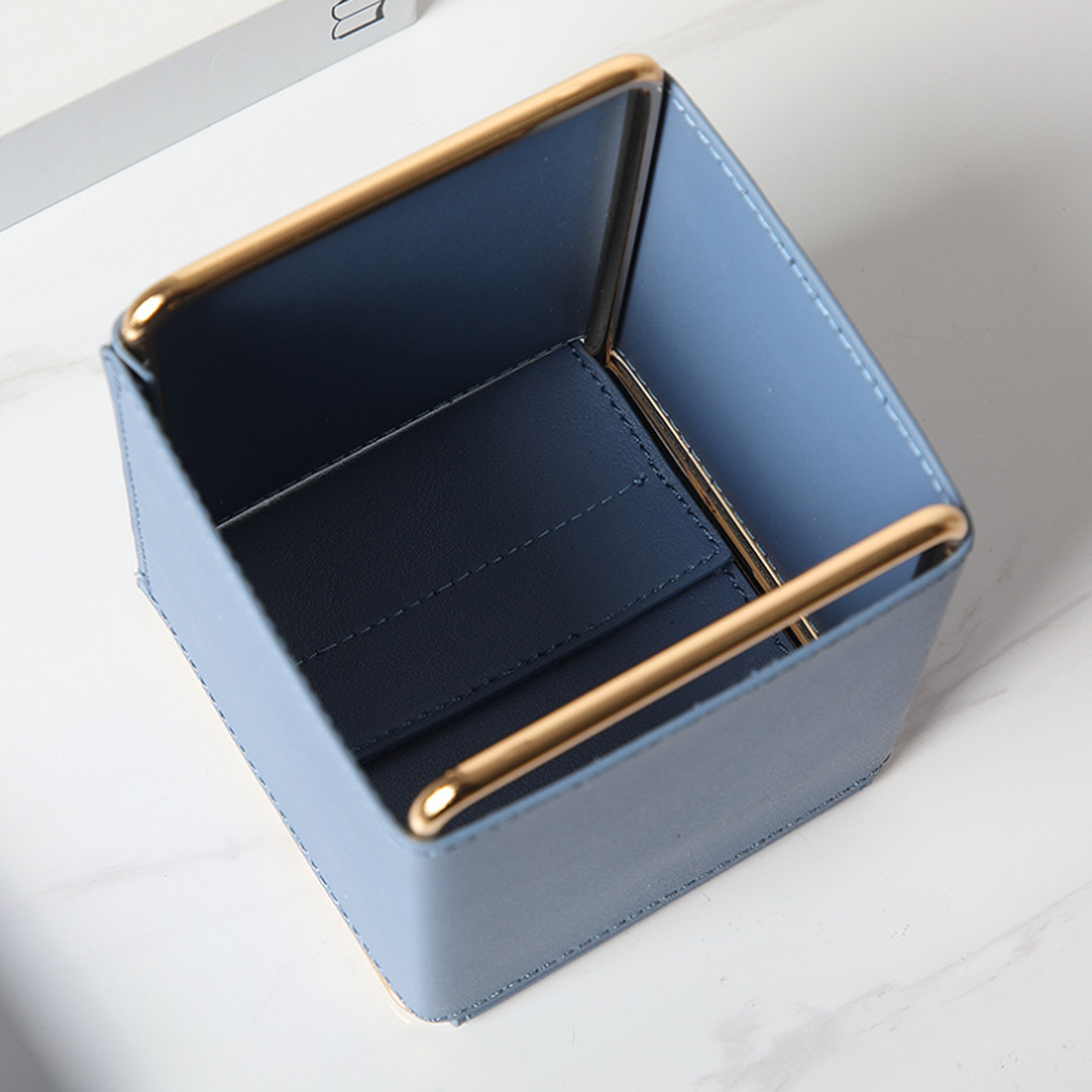 PU Leather Desktop Storage Organizer Box 6
