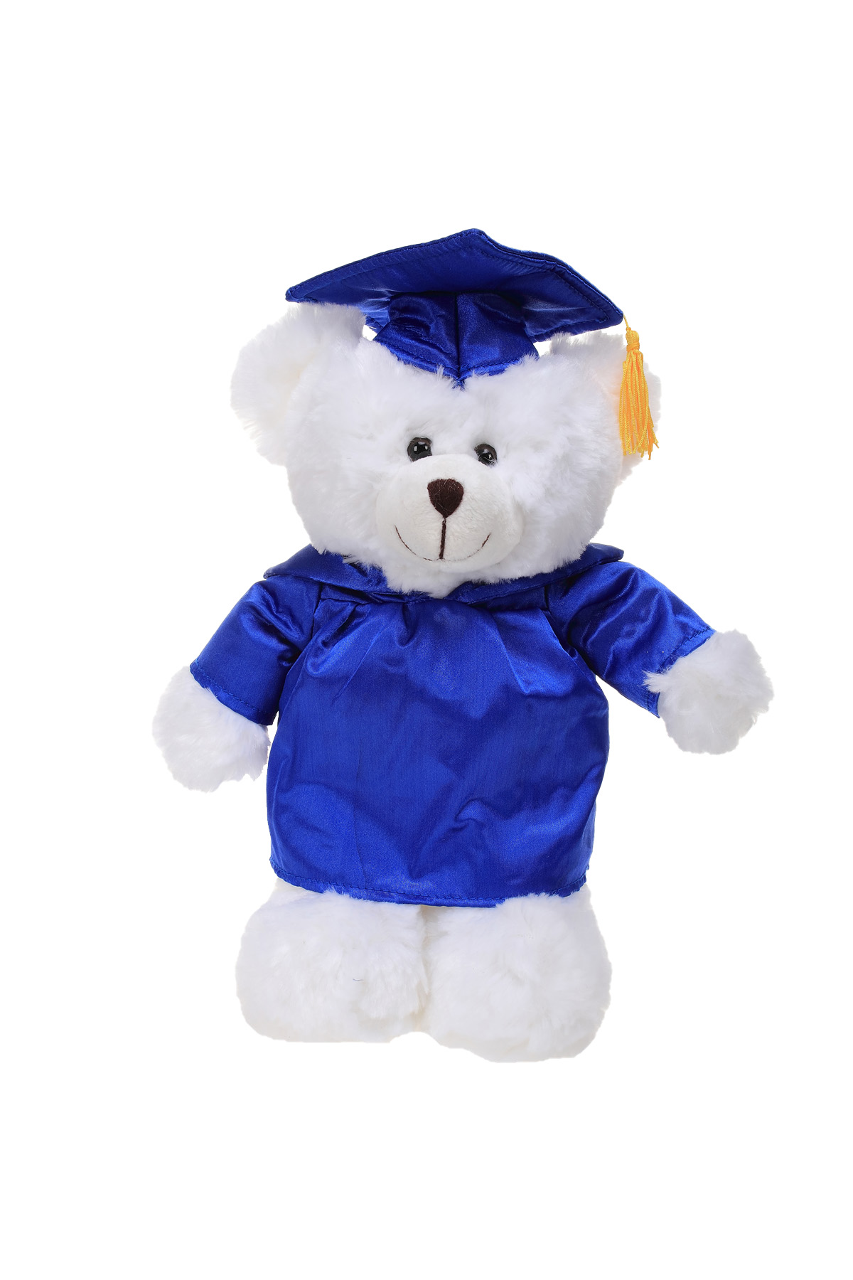 Soft Plush White Teddy Bear in Graduation Cap & Gown 10