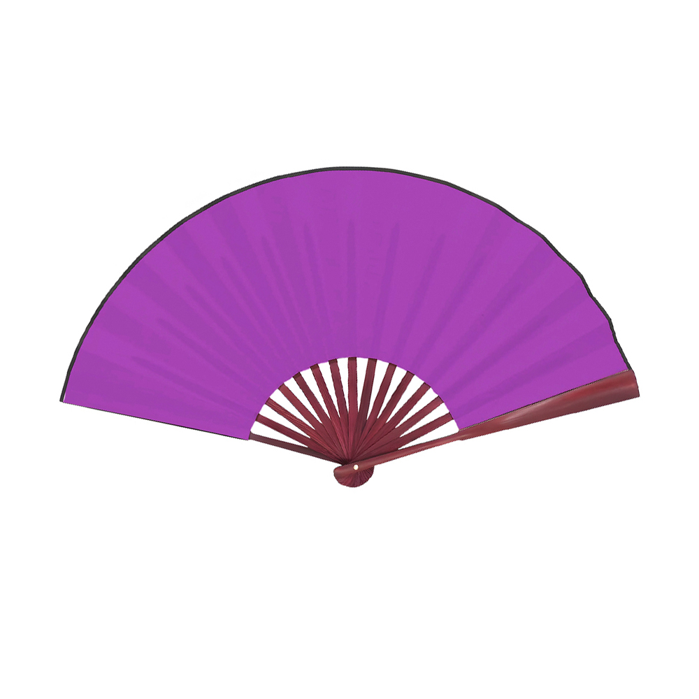 Traditional Bamboo Hand Fan - Premium Silky Fabric 12