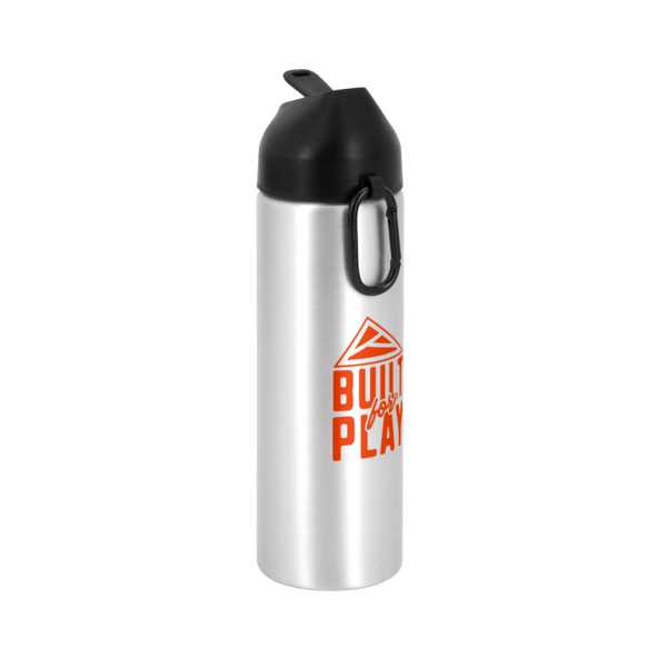 EasyFlow Recycled Aluminum Bottle w Straw Lid, custom water bottle with logo imprint 78