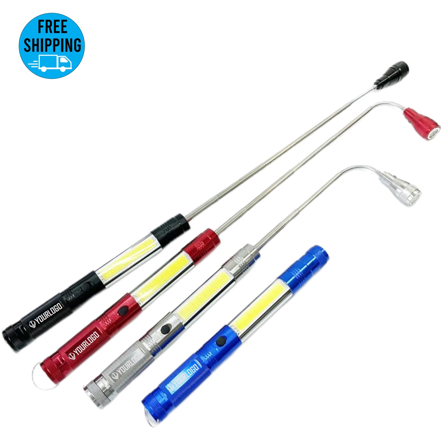COB LED Flexible Magnetic Telescopic Pickup Flashlight 3
