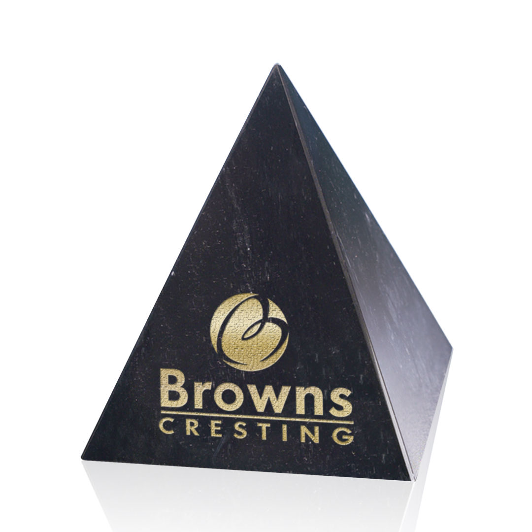 Marble Pyramid Award - Black 6