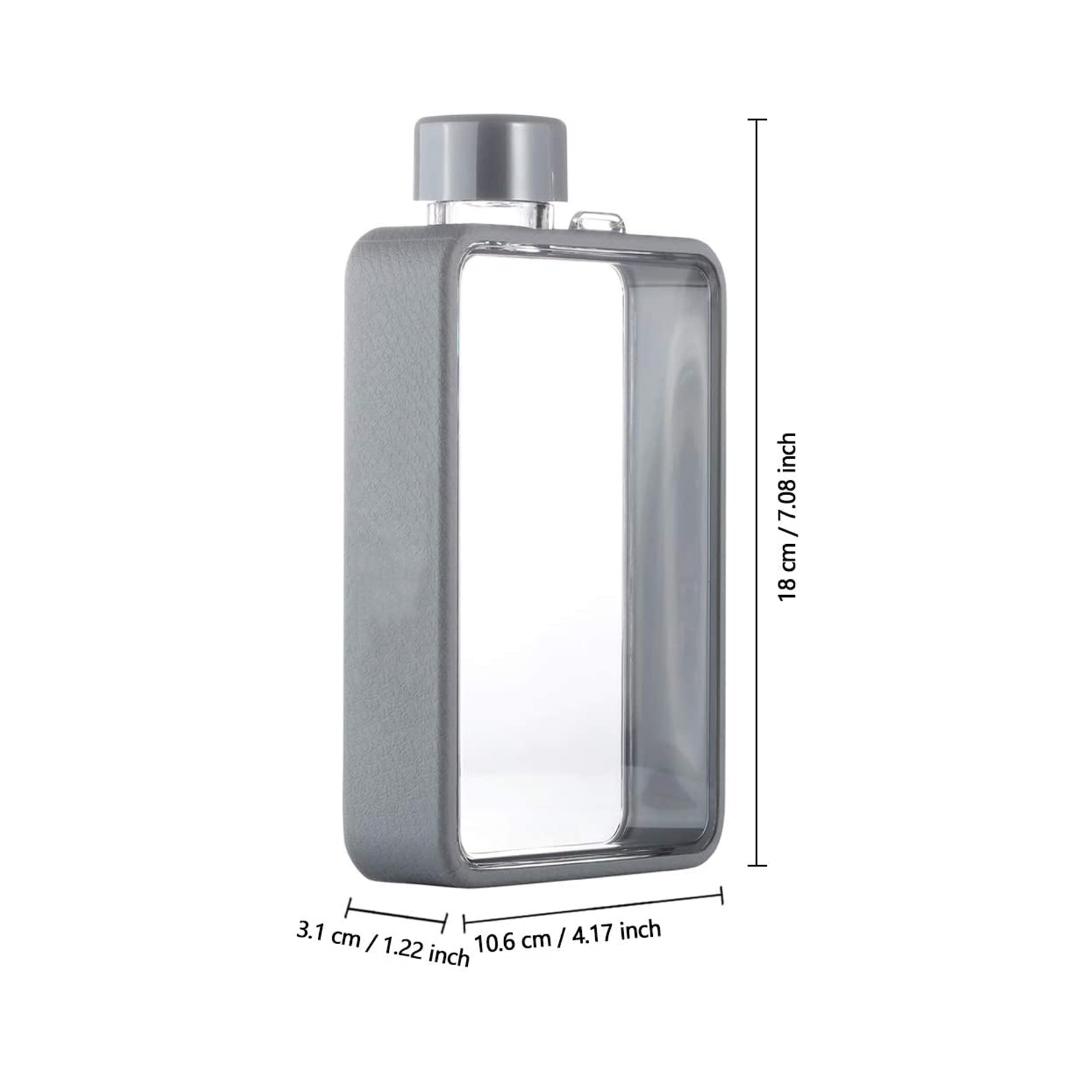 13 OZ Portable Flat Water Bottle 3