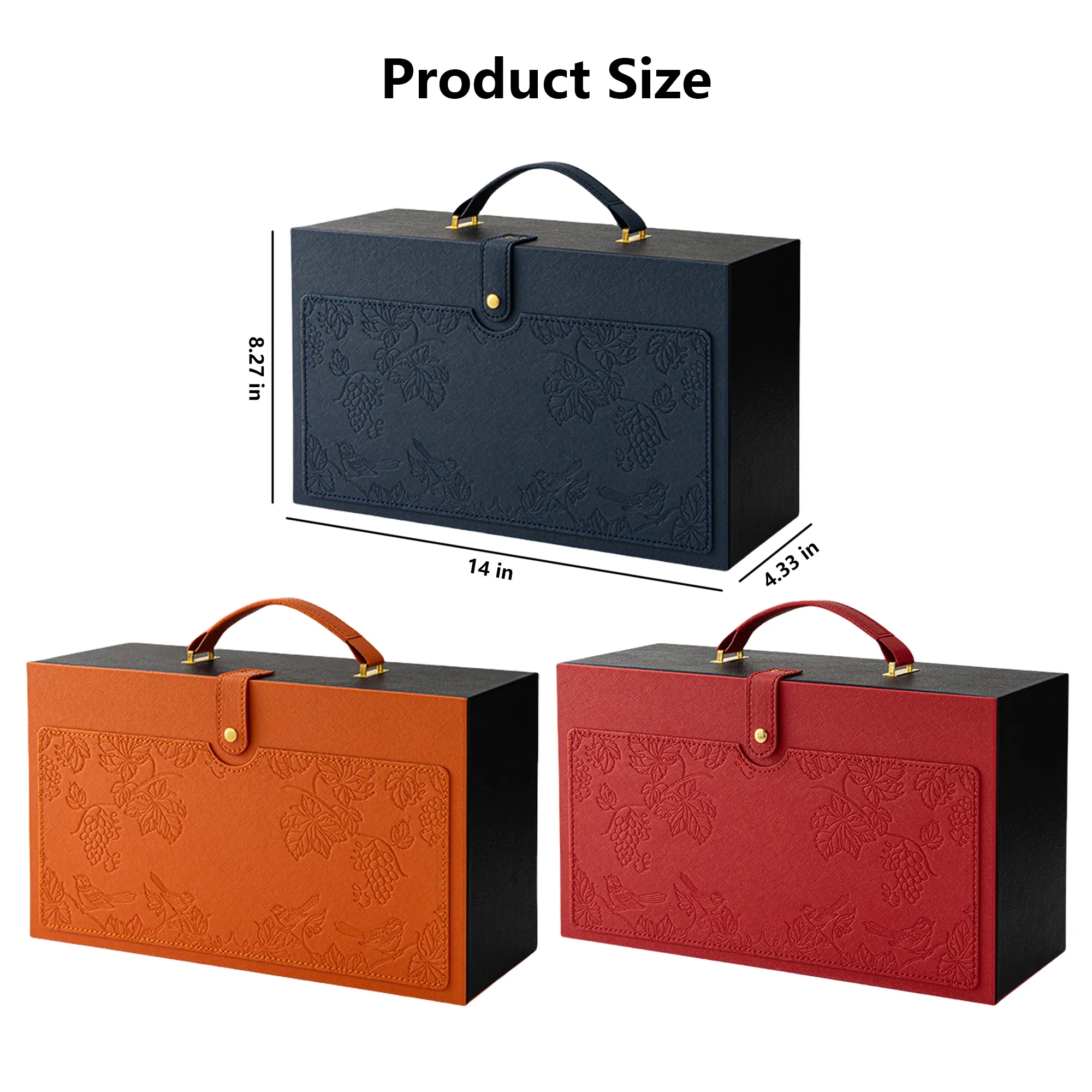Elegant Dual Bottle Leather Wine Case 4