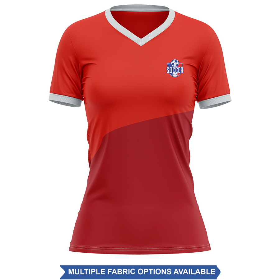 Women's Sublimation Short Sleeve Soccer Jersey - Mesh Options 3